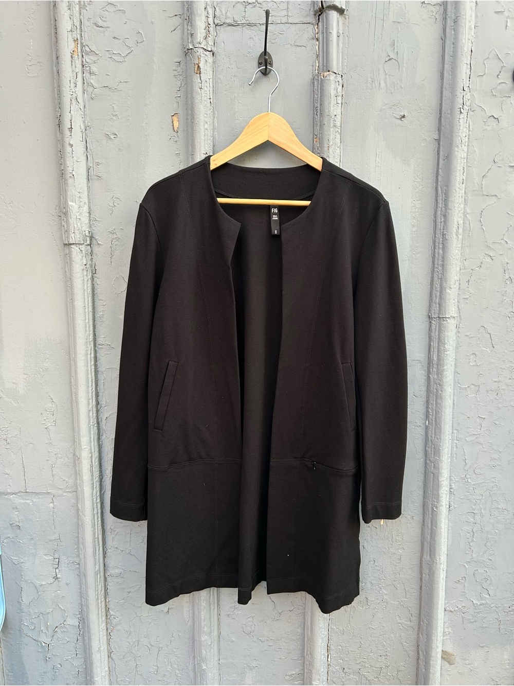 FIG Clothing Black Aly Blazer Cardigan, size M - Picture 5 of 13